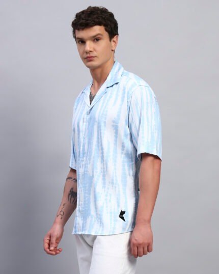 Sky Drift - Box fit Abstract Printed Shirt