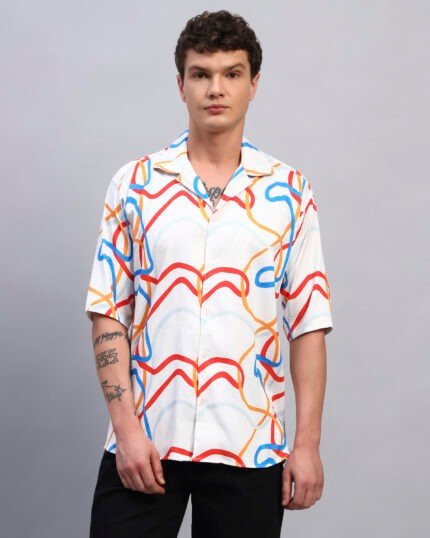 Color Drift - Box fit Printed Shirt